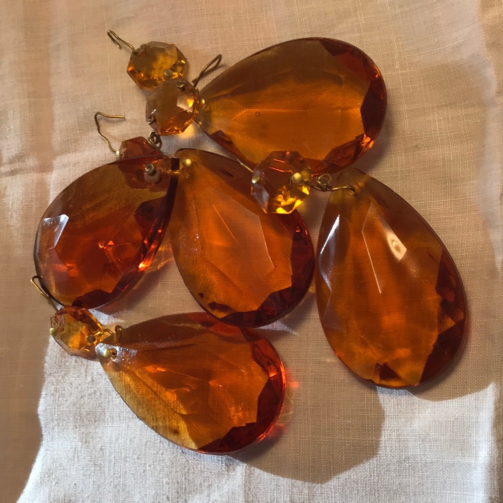 🌟🤩VINTAGE SMOKEY TOPAZ COLOURED CRYSTAL’S 🍁AMAZING LIGHT CATCHERS ~ CRYSTALS